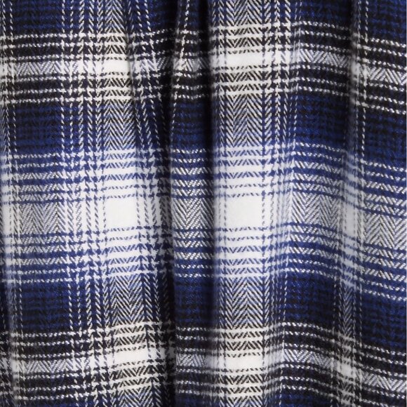 Banana Republic Boyfriend Oversized Plaid Shirt 2022 Blue Plaid Size S - Picture 13 of 13
